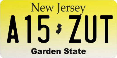 NJ license plate A15ZUT