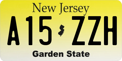 NJ license plate A15ZZH