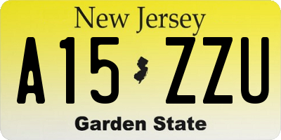 NJ license plate A15ZZU