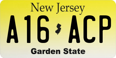 NJ license plate A16ACP