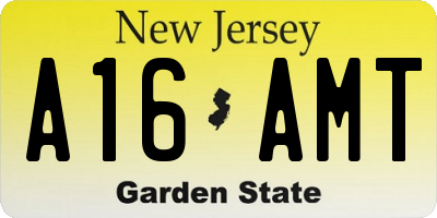 NJ license plate A16AMT