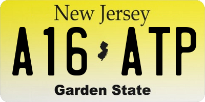NJ license plate A16ATP