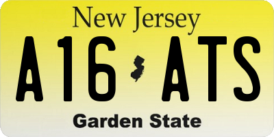 NJ license plate A16ATS
