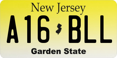 NJ license plate A16BLL