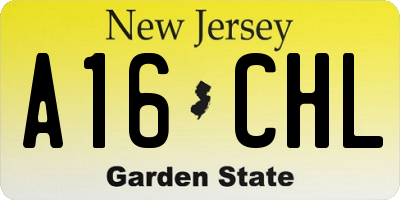 NJ license plate A16CHL