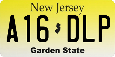 NJ license plate A16DLP