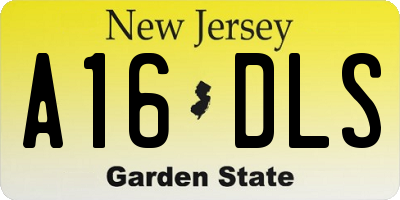 NJ license plate A16DLS