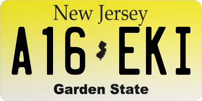 NJ license plate A16EKI