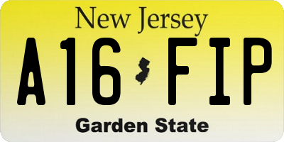 NJ license plate A16FIP