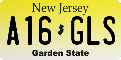 NJ license plate A16GLS