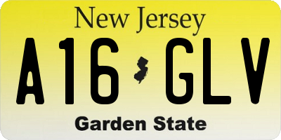 NJ license plate A16GLV