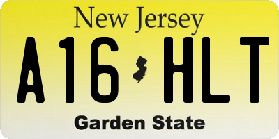 NJ license plate A16HLT