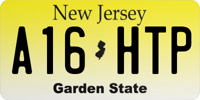 NJ license plate A16HTP