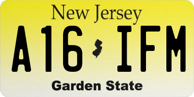 NJ license plate A16IFM