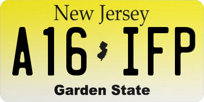 NJ license plate A16IFP