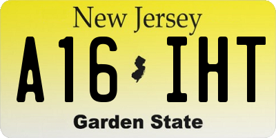 NJ license plate A16IHT