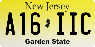 NJ license plate A16IIC