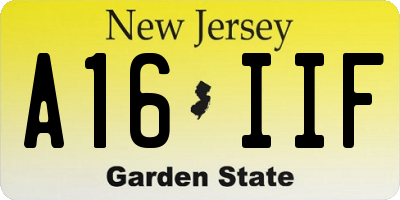 NJ license plate A16IIF