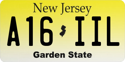 NJ license plate A16IIL