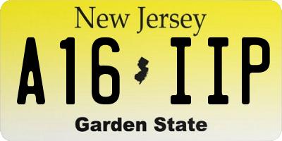 NJ license plate A16IIP