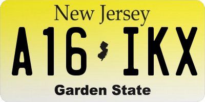 NJ license plate A16IKX