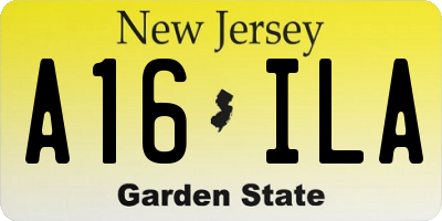 NJ license plate A16ILA