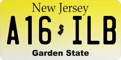 NJ license plate A16ILB