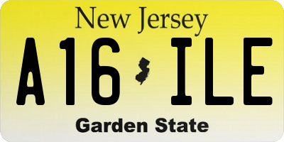NJ license plate A16ILE