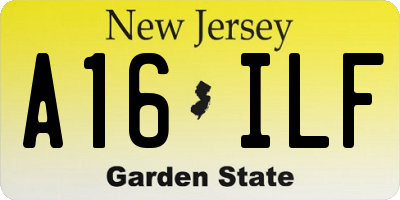 NJ license plate A16ILF