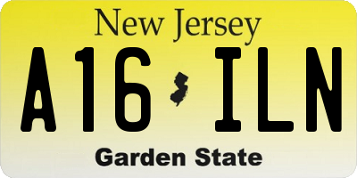 NJ license plate A16ILN