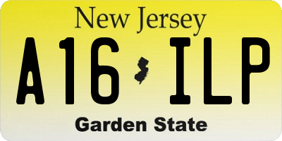NJ license plate A16ILP