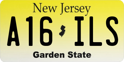 NJ license plate A16ILS