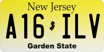 NJ license plate A16ILV
