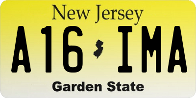 NJ license plate A16IMA
