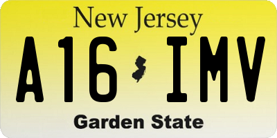 NJ license plate A16IMV