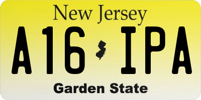 NJ license plate A16IPA