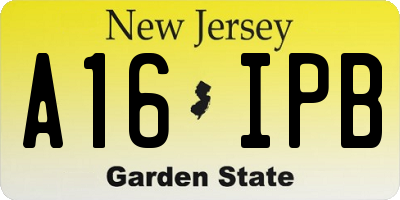NJ license plate A16IPB