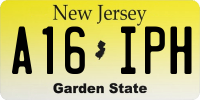 NJ license plate A16IPH