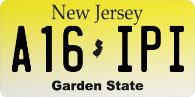 NJ license plate A16IPI