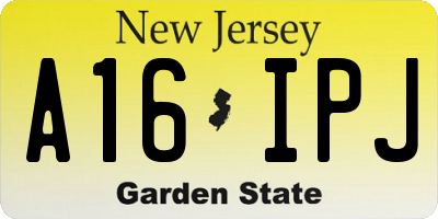 NJ license plate A16IPJ