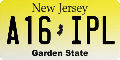 NJ license plate A16IPL