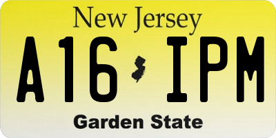 NJ license plate A16IPM