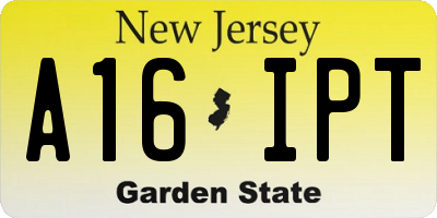 NJ license plate A16IPT