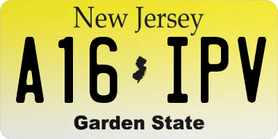 NJ license plate A16IPV