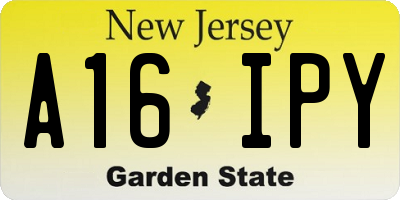 NJ license plate A16IPY