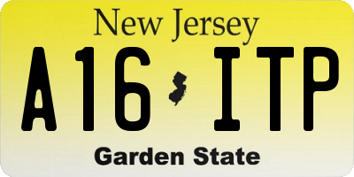 NJ license plate A16ITP