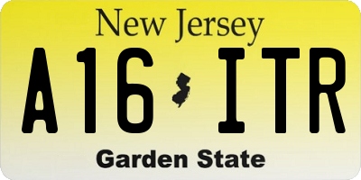 NJ license plate A16ITR