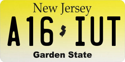 NJ license plate A16IUT