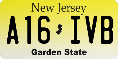 NJ license plate A16IVB