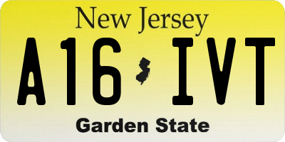 NJ license plate A16IVT